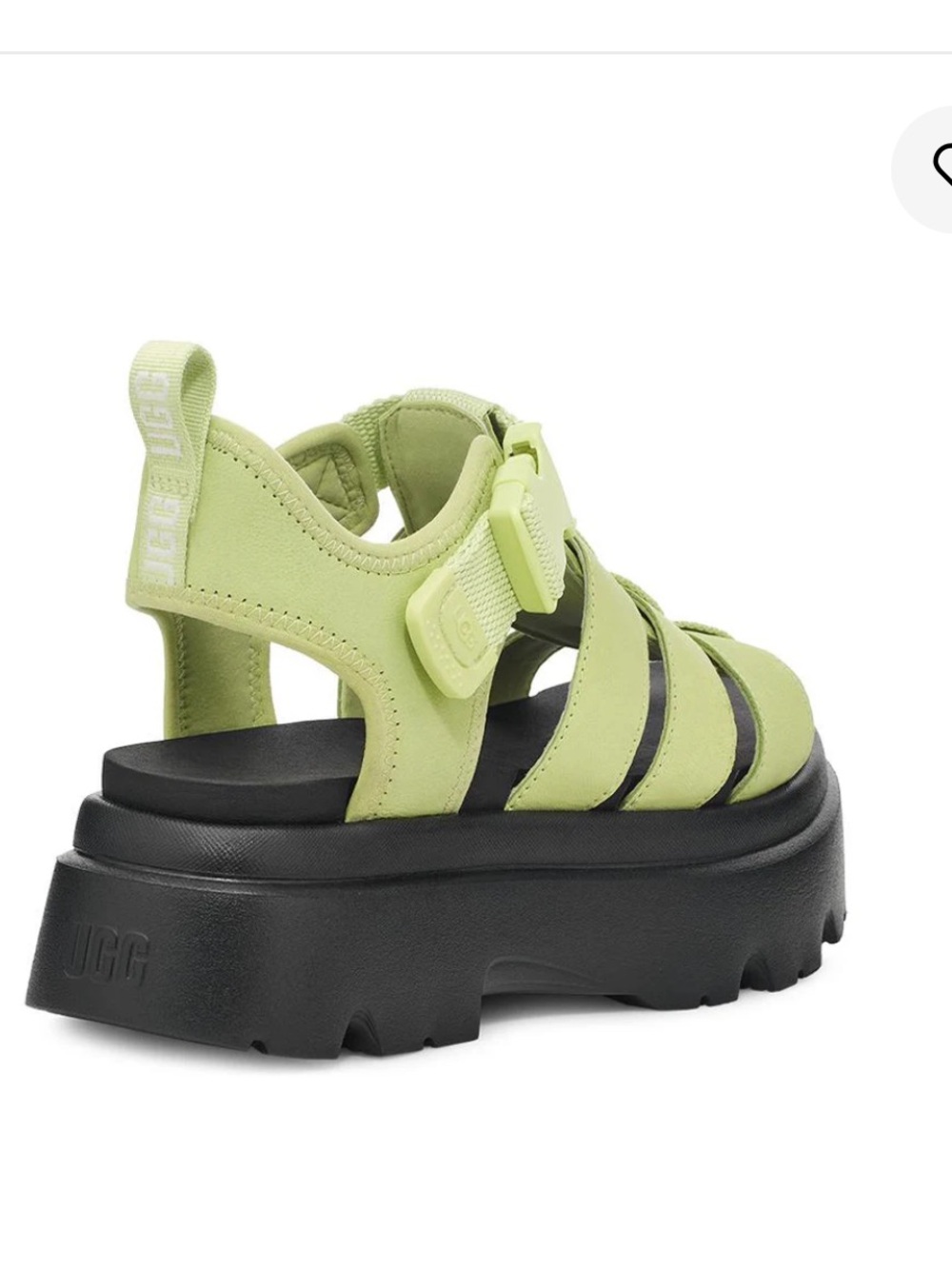 UGG Lime Green Platform Fisherman Sandals - Picture 4 of 8